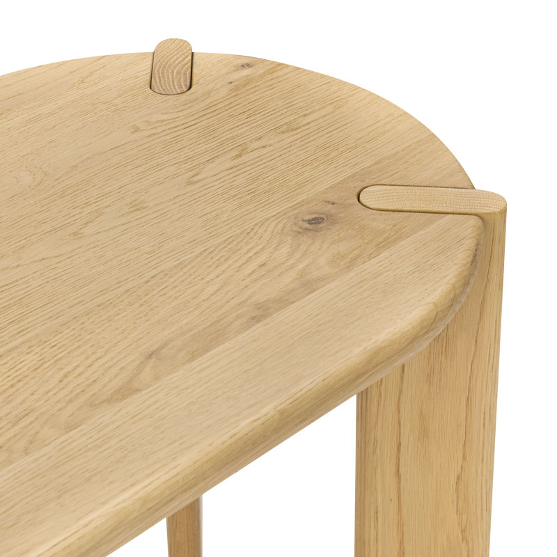 Kering Oak Wood Oval Console Table 