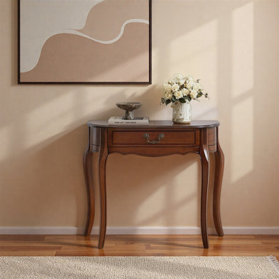 American-style curved entrance cabinet