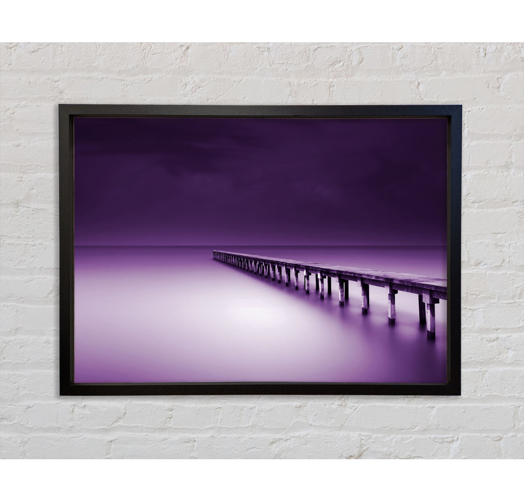 Purple Calm - Einzelner Bilderrahmen Kunstdrucke auf Leinwand