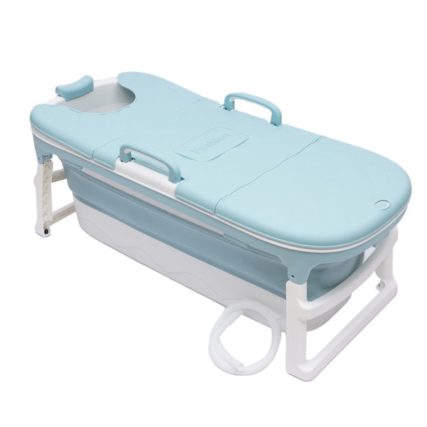 Portable Bathtub Kit-53 Inch Foldable Bathtub for Adults with Bath Pillow  Bath Seat,Outdoor/Indoor Hot Ice Bath