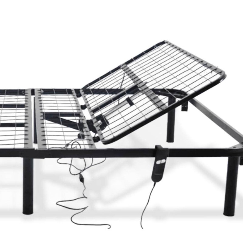 Head Up Only Queen Size Bed Base, 850lbs Weight Bearing, Easy Setup, Black Steel Adjustable Base With Function, And Dependable, No Box Spring Needed,