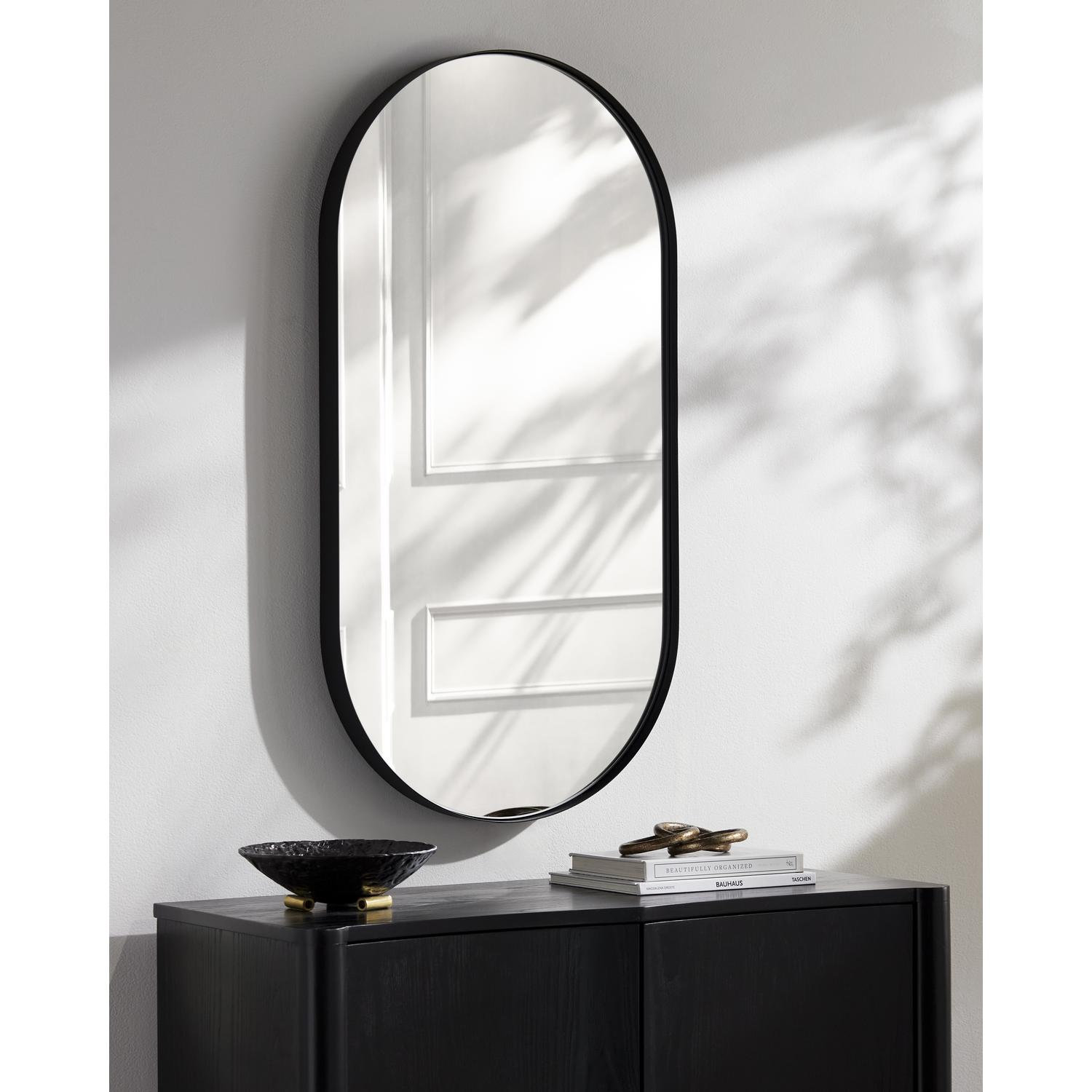 Accent Mirror, 39" x 20", Black
