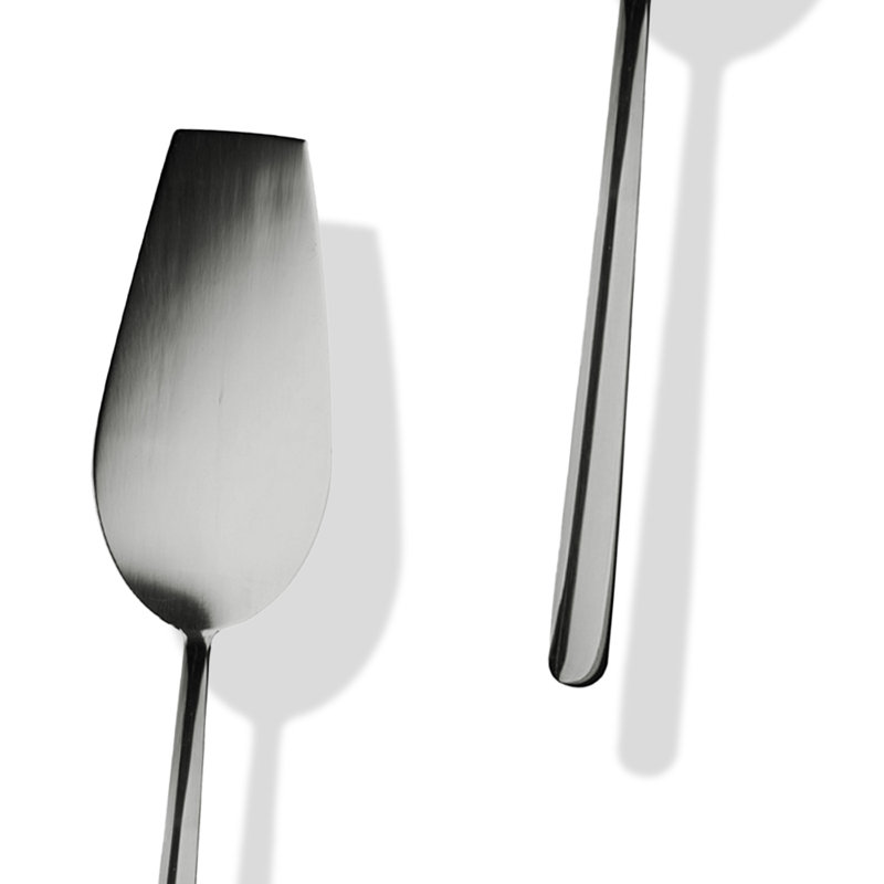 Linea Stainless Steel Cake Server, Black Gold