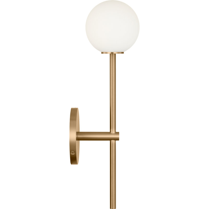 Richard June Modern Sorelle Wall conce, 16.5, Estate Brass