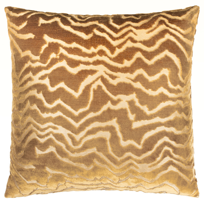 Tierra Abstract Square Cushion, Feather, Tan Abstract