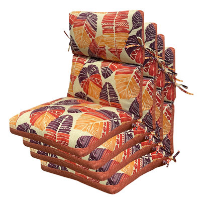 Coussin de siège / dossier d'extérieur 4 pièces Bay Isle Home ™