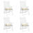 Chair Cushion Set of 4 Cream White Oxford Fabric 100 Percent Polyester Outdoor Chair Pads-1794763733-1794763734