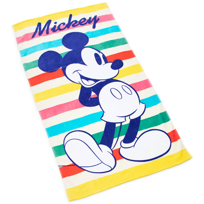 Disney Mickey 'Cute Mickey' 86cm x 162cm 100% Large Cotton Beach Towel