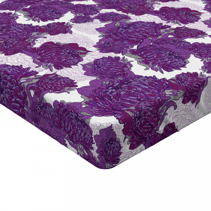 Drap-housse floral/floral, Drap-housse de taille double