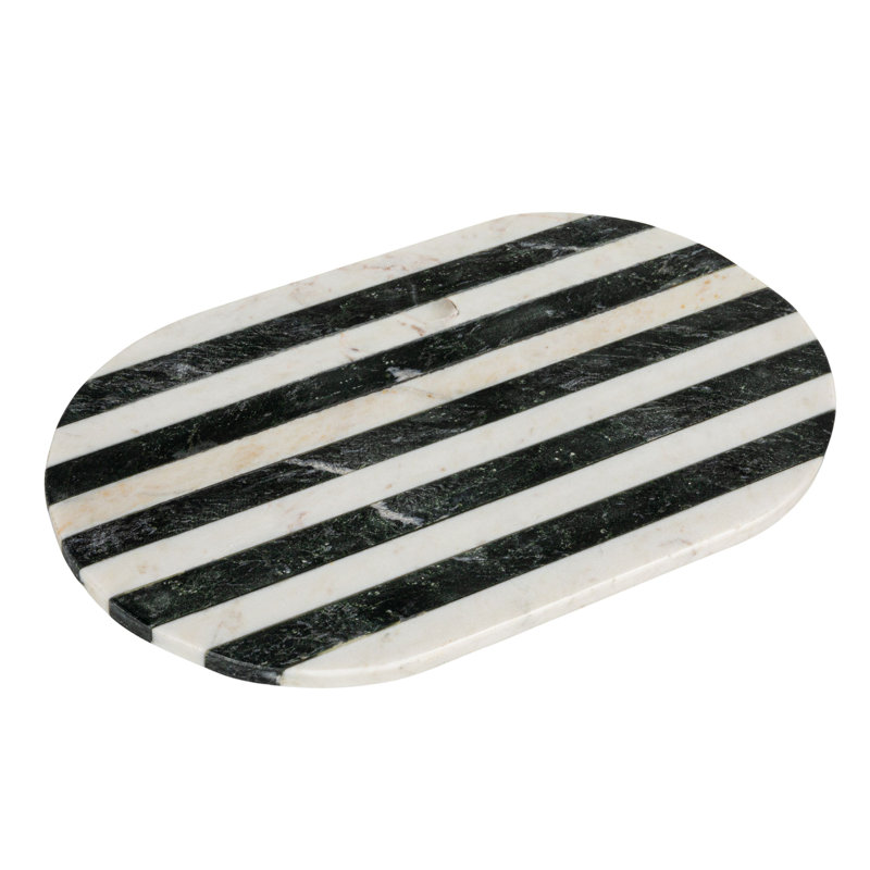 Schlesinger Marble Cheese and Cutting Board with Stripes