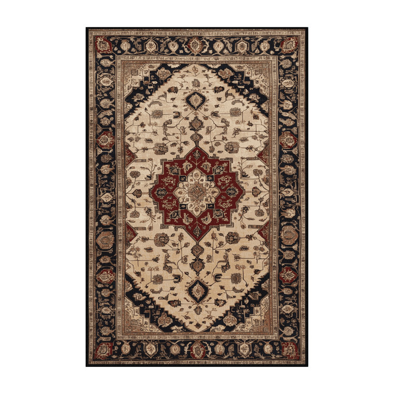 Tapis brun lavable à la machine, Rectangulaire 2 pi x 3 pi