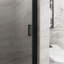 Porte de douche pivotante 34 po x 72 po, porte de douche en verre trempé épais de 1/4 po, conception semi-sans cadre-129435186