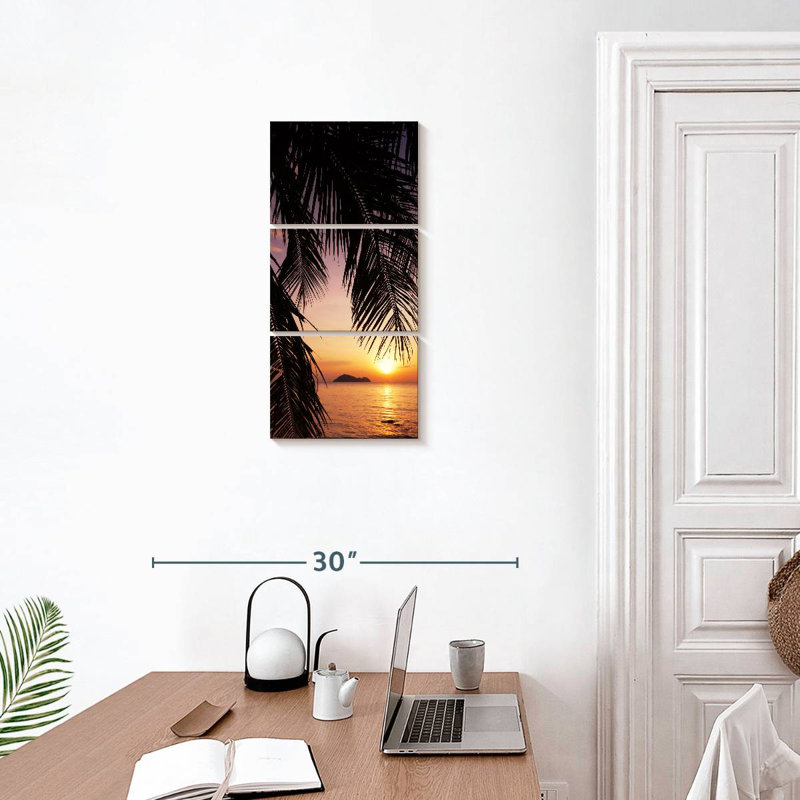 Feuilles de palmier portoricain, H 27 po x l 12 po