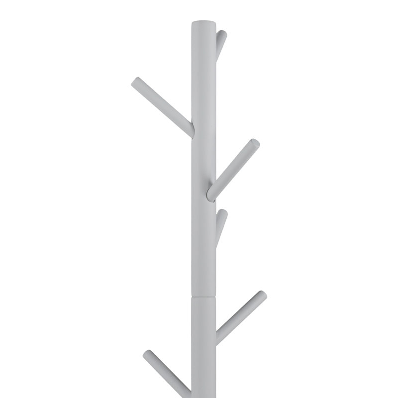 Bro Freestanding 8 - Hook Coat Rack, White