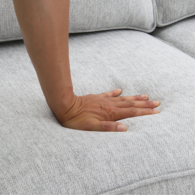 Chaise 1 pièce de style transitionnel, Gris clair