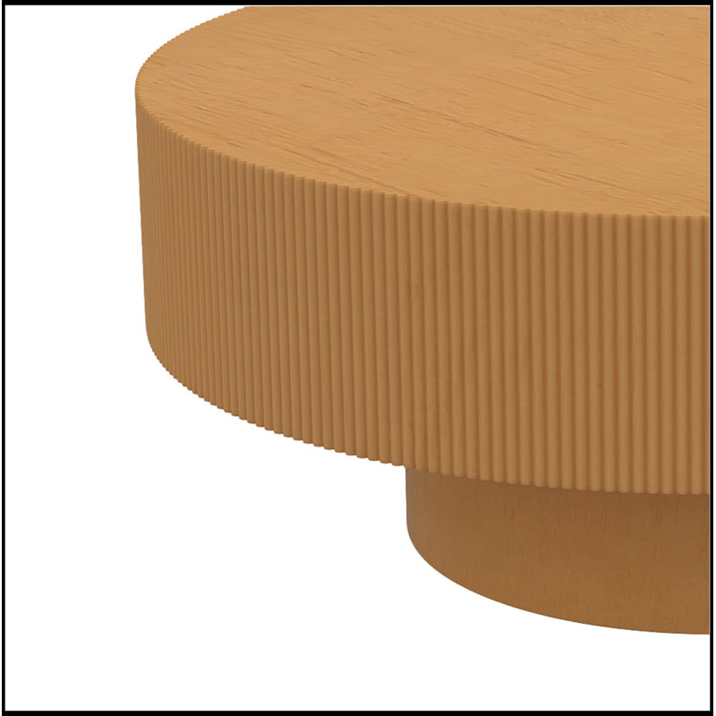 Round Coffee Table with sturdy base, Natural