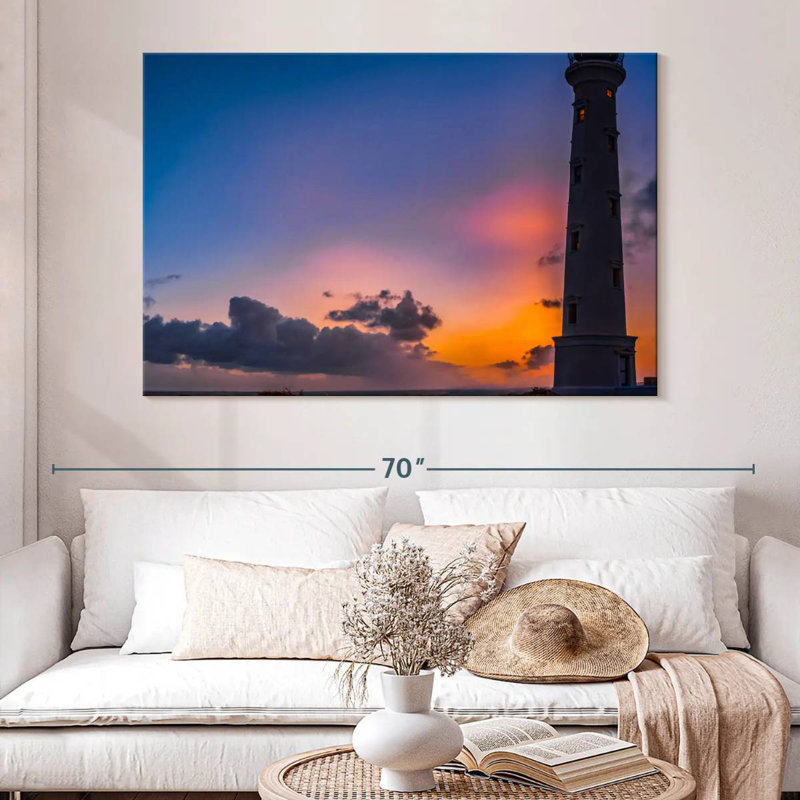 Silhouette du phare d'Aletra en Californie, H 34 po x l 51 po