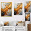 Art mural doré et blanc Geode Lava III-825993553-1020158737