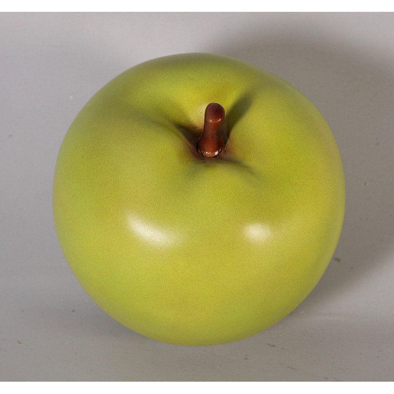 Statue de pomme verte surdimensionnée, H 6,75 po x l 7 po x P 7 po