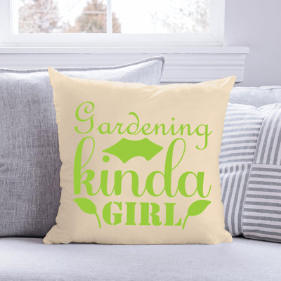 Citation amusante «Garden Lover» 639 - Coussin décoratif inclus