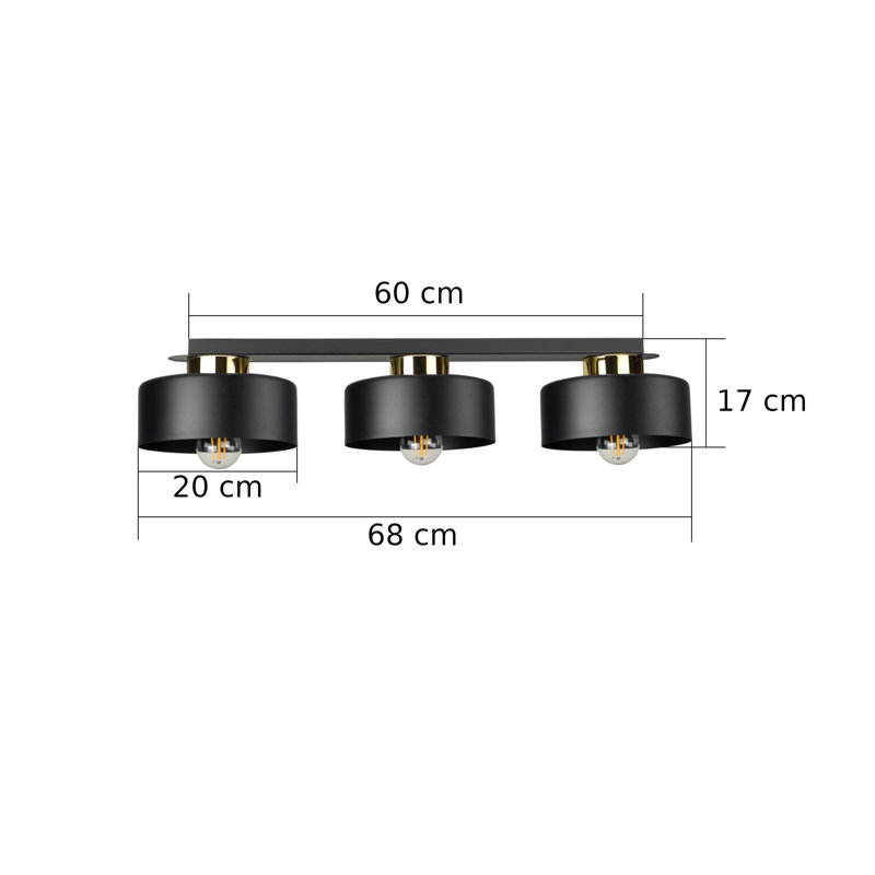 Flush Mount, Matte Black