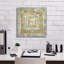 Toile dorée «Gold and White» par Albena Hristova, art mural 18 po x 18 po