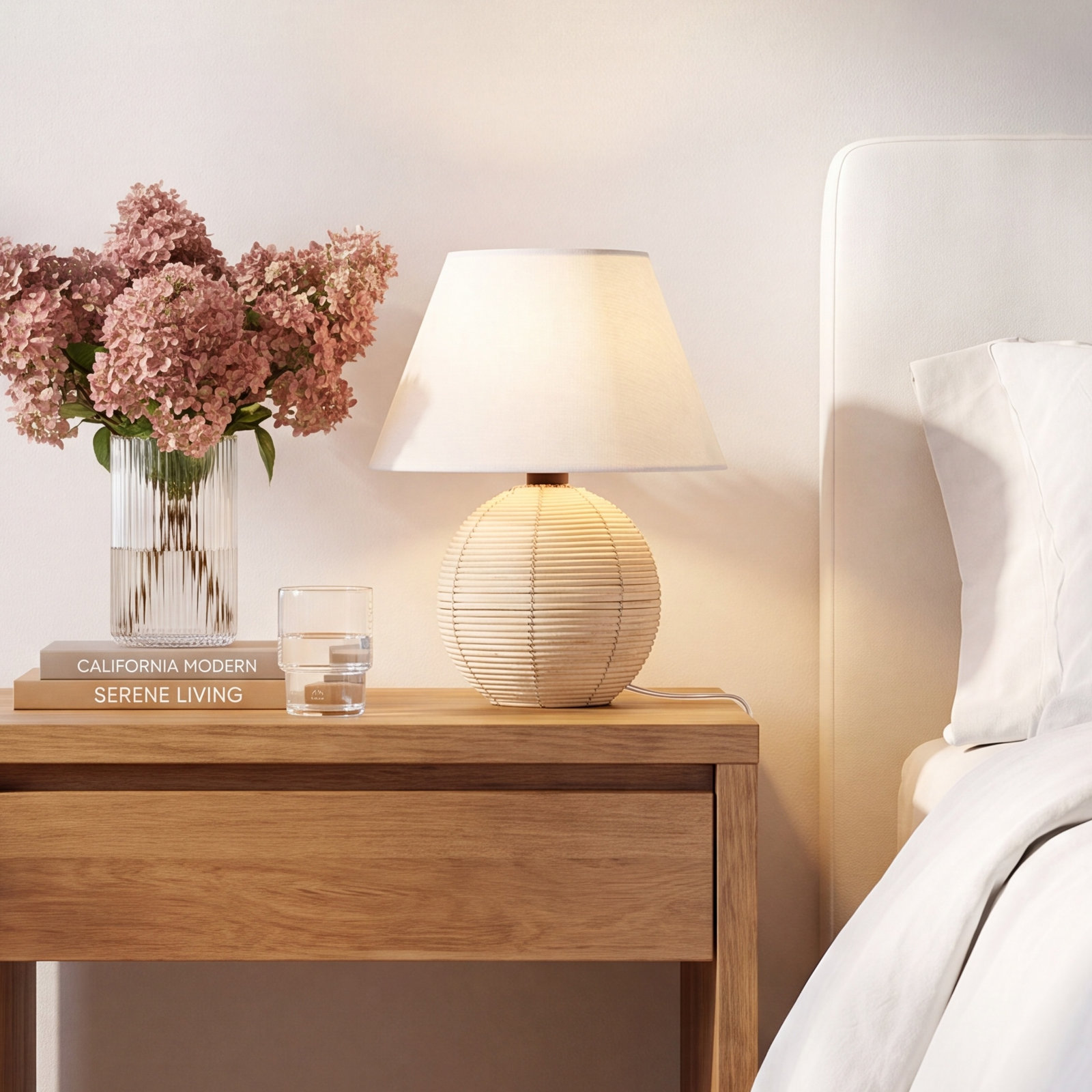 Jaylee Rattan Sphere Table Lamp
