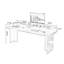 Bureau rectangulaire en bois massif noir-1323713741