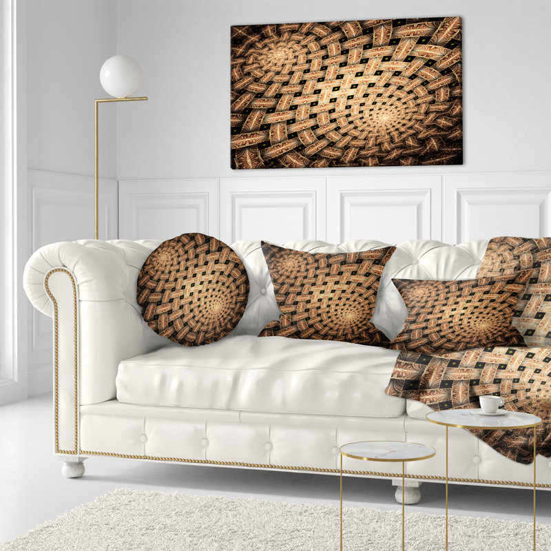  Coussin lombaire abstrait fleur symétrique fractale