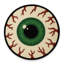 Tapis rond Macabre Stare Green Eyeball Novelty-578194228