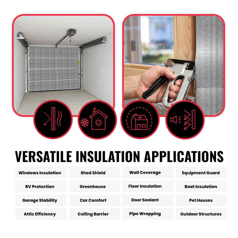 Reflective Insulation Roll Soundproofing Thermal Shield (60 sq.ft./roll)