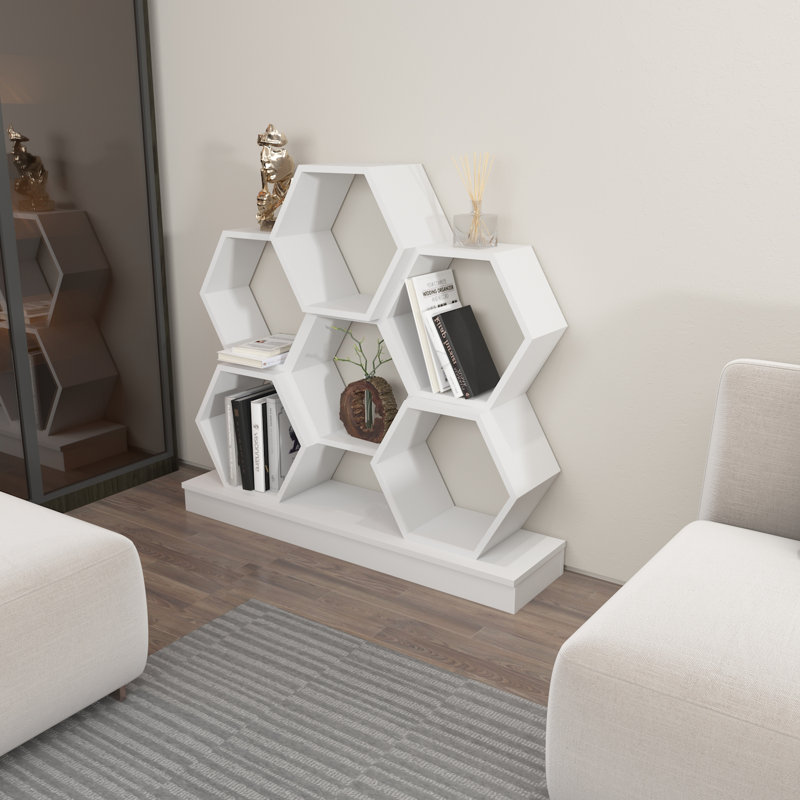Bibliothèque à cubes H 38 po x l 47,2 po Damuel, Blanc