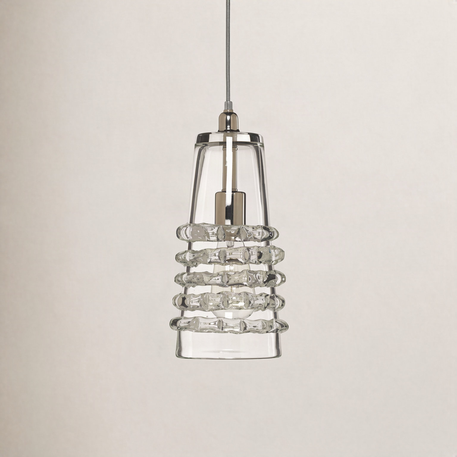 Ribbon Dimmable Pendant, Clear