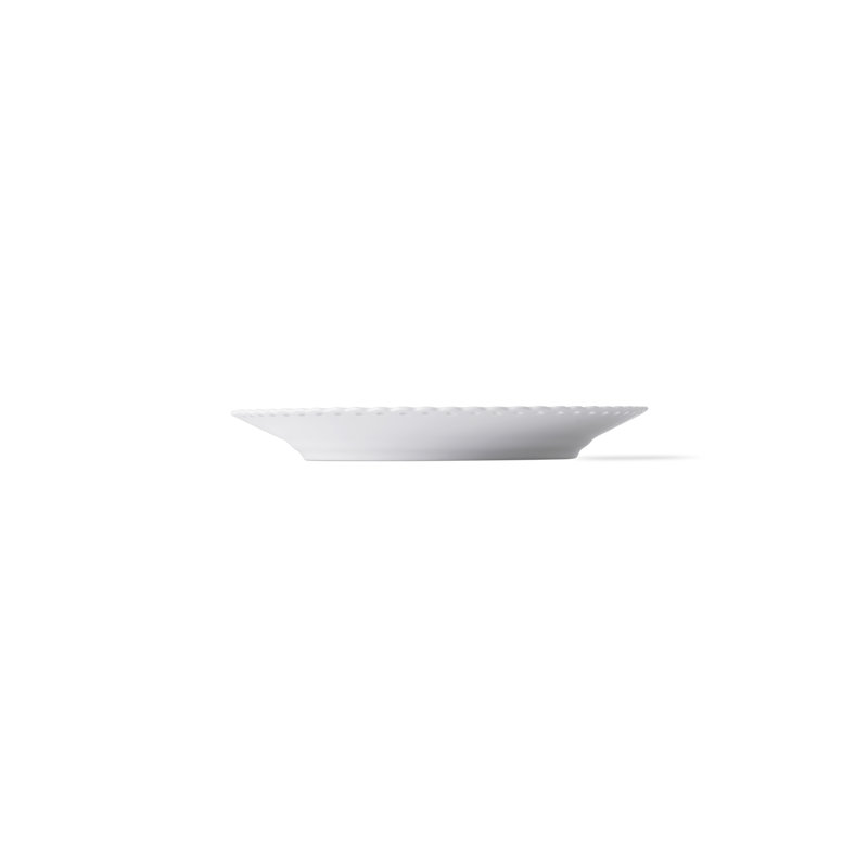 White Fluted Full Lace Dessert Plate 7.48"