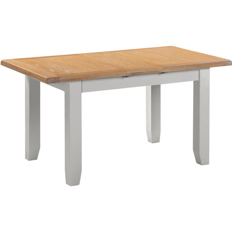 Windsor Extendable Oak Top Dining Table, Grey
