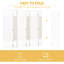 White 6 Panel Privacy Divider, 5.6' Folding Room Partition, Wave Fiber. Elegant For Home Office, Space Screen, Utilization