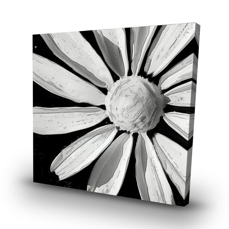 Desaturated flower - 32"x32" art on canvas