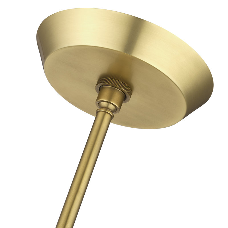 Luminaire suspendu en cristal 1 lumière, Laiton naturel