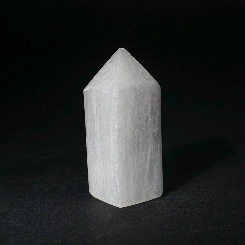 Small Cats-Eye Selenite Point From Morocco (0.4941 lbs)