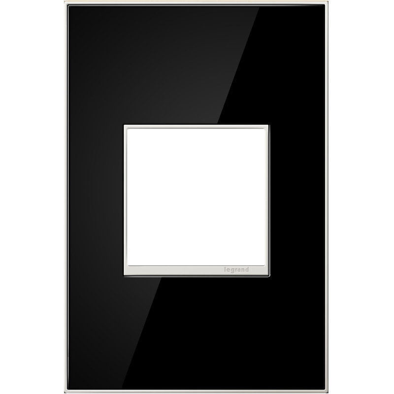 Adorne® 1 - Gang Rocker Wall Plate, Mirror Black