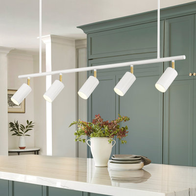 Abramson 43.31'' 5 -Light Standard Track Kit with Dimmable and Adjustable Head
