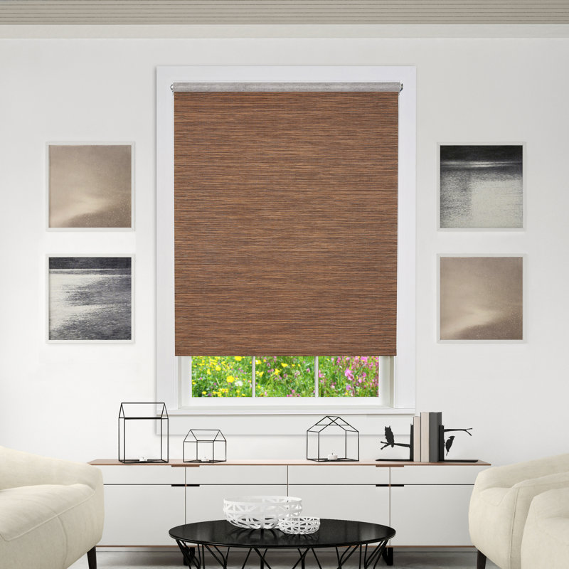 Rouleaux de jute Eco filtrant la lumière, Cacao, L 48 po x L 72 po