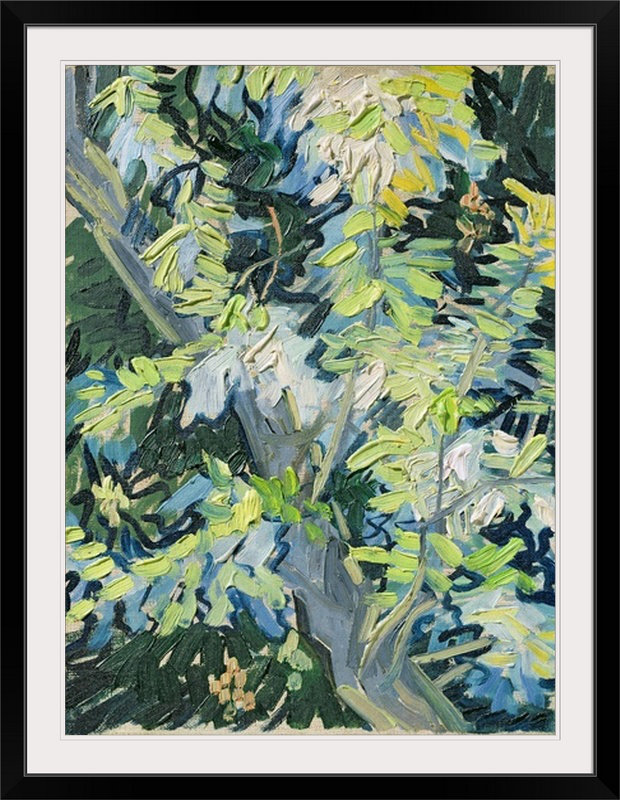 «Acacia in Flower» par Vincent Van Gogh, reproduction d'art, H 48 po x l 35 po x P 1,5 po, Toile