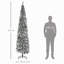 9' Tall Unlit Snow-Flocked Slim Artificial Christmas Tree With Realistic Branches And 1014 Tips-242463889