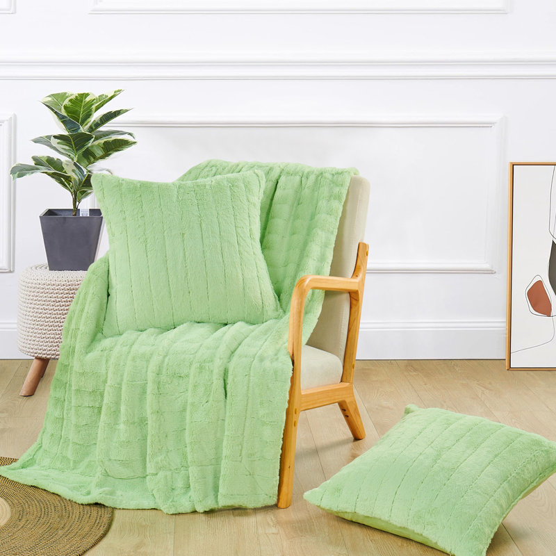 Throw Blanket, 152.4cm x 203.2cm, Nile Green