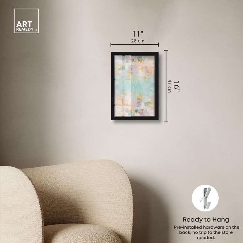 Art abstrait abstrait avec tourbillons expressifs vert par Art Remedy, Noir, H 16 po x l 11 po