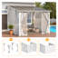 Remplacement universel de rideaux et moustiquaires de pavillon de jardin-124032307-124032304