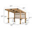 Arefa 3.09m X 2.74m Wood Pergola