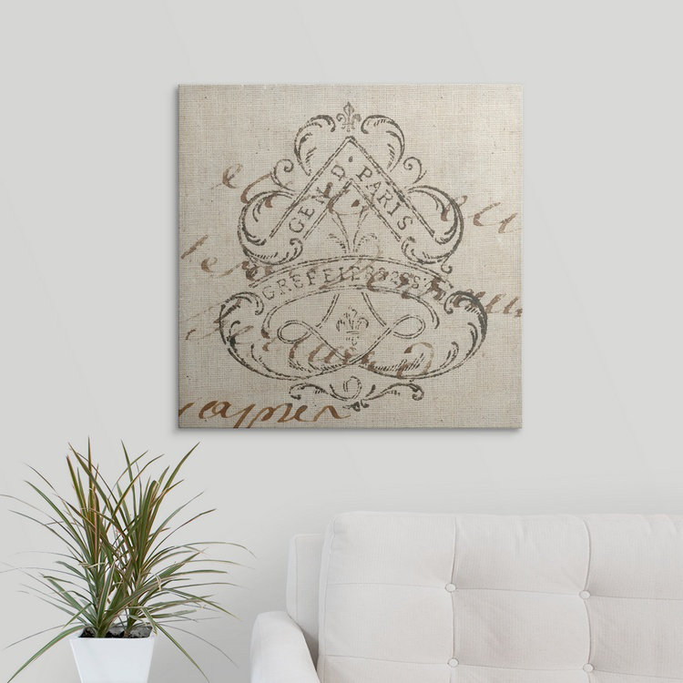 « iii », impression Letter Crest, H 35 po x l 35 po x P 1,5 po, Toile