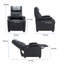 Fauteuil inclinable manuel avec porte-gobelet et repose-pieds automatique - polyuréthane noir